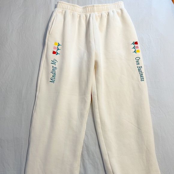 Yellow The Label Watering My Own Grass Sweatpants *NWOT* - Picture 4 of 8